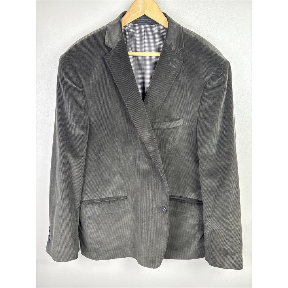 Crown And Ivey Brown Corduroy Sport Coat Size 48R Preppy Cowboy Blazer